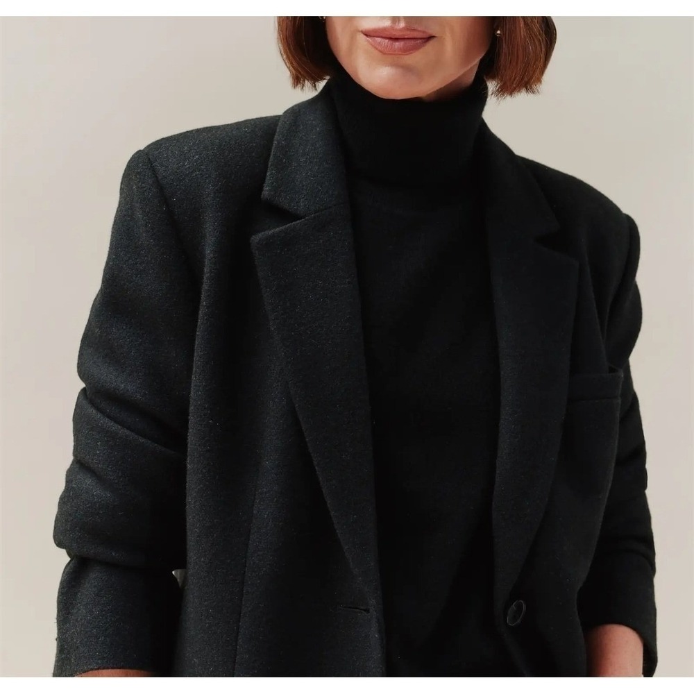 Quince Womens M NWT Mongolian Cashmere Turtleneck Sweater Black Quiet Lux